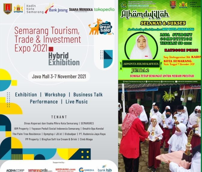 MIN Kota Semarang Sabet juara Puisi pada ajang “Semarang Turism,Trade & Investment Expo 2021”